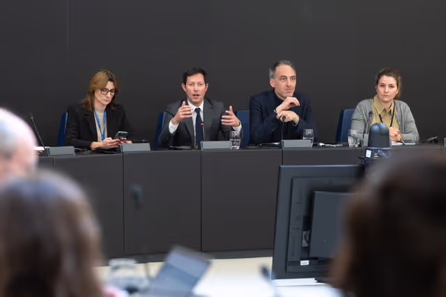 François-Xavier BELLAMY and Raphaël GLUCKSMANN meet with journalists