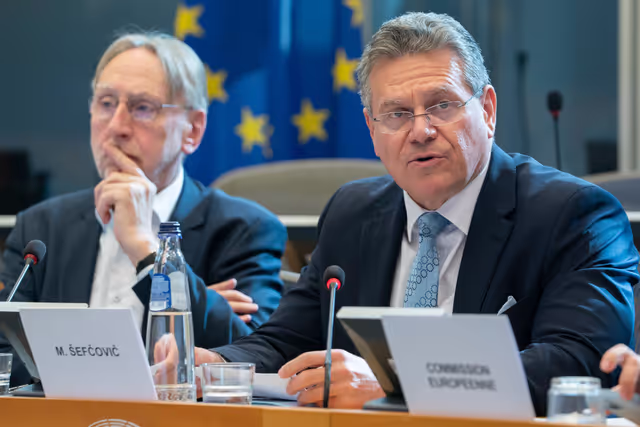 Billede 8: INTA - Exchange of views with Maroš Šefčovič, Commissioner for Trade and Economic Security, Interinstitutional Relations and Transparency