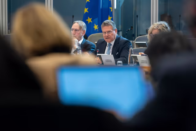 Billede 5: INTA - Exchange of views with Maroš Šefčovič, Commissioner for Trade and Economic Security, Interinstitutional Relations and Transparency