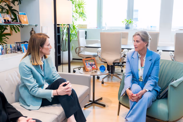 Fotografia 1: Roberta METSOLA, EP President meets with SOPHIE, Duchess of Edinburgh