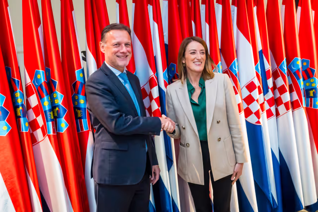 Official visit by Roberta METSOLA, EP President to Zagreb (Croatia) - Meeting with Gordan JANDROKOVIĆ, Speaker of the Croatian Parliament in Zagreb