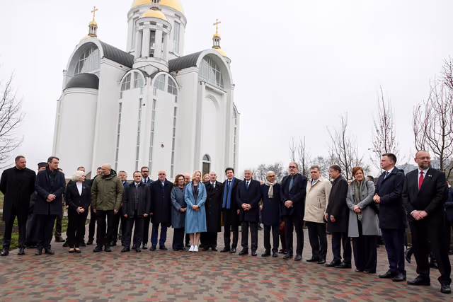Photo 18: Ceremony commemorating the third anniversary of the liberation in Bucha (Ukraine) and Bucha Summit