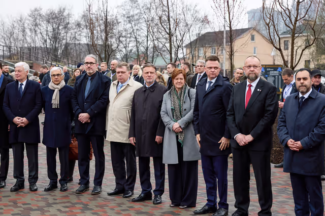 Photo 17: Ceremony commemorating the third anniversary of the liberation in Bucha (Ukraine) and Bucha Summit