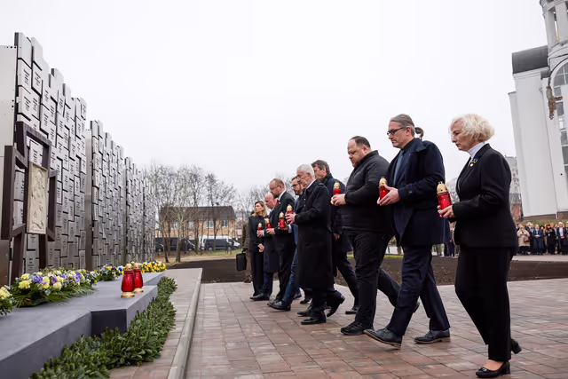 Photo 16: Ceremony commemorating the third anniversary of the liberation in Bucha (Ukraine) and Bucha Summit
