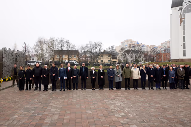 Photo 15: Ceremony commemorating the third anniversary of the liberation in Bucha (Ukraine) and Bucha Summit