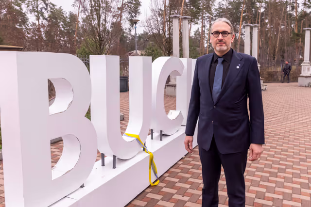 Ceremony commemorating the third anniversary of the liberation in Bucha (Ukraine) and Bucha Summit