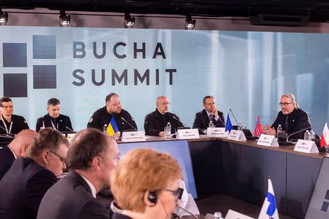 Ceremony commemorating the third anniversary of the liberation in Bucha (Ukraine) and Bucha Summit