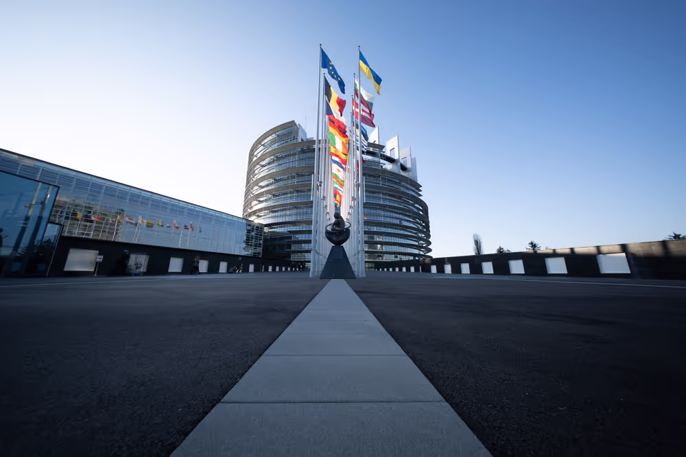 Outside view of the EP headquarters in Strasbourg