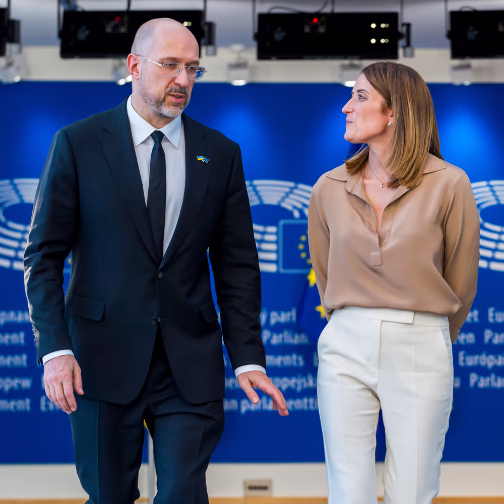 Roberta METSOLA, EP President, meets with Denys SHMYHAL, Ukrainian Prime Minister