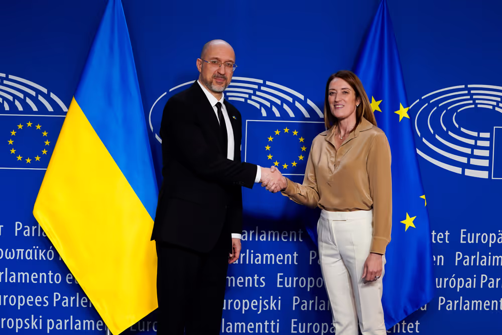 Roberta METSOLA, EP President, meets with Denys SHMYHAL, Ukrainian Prime Minister