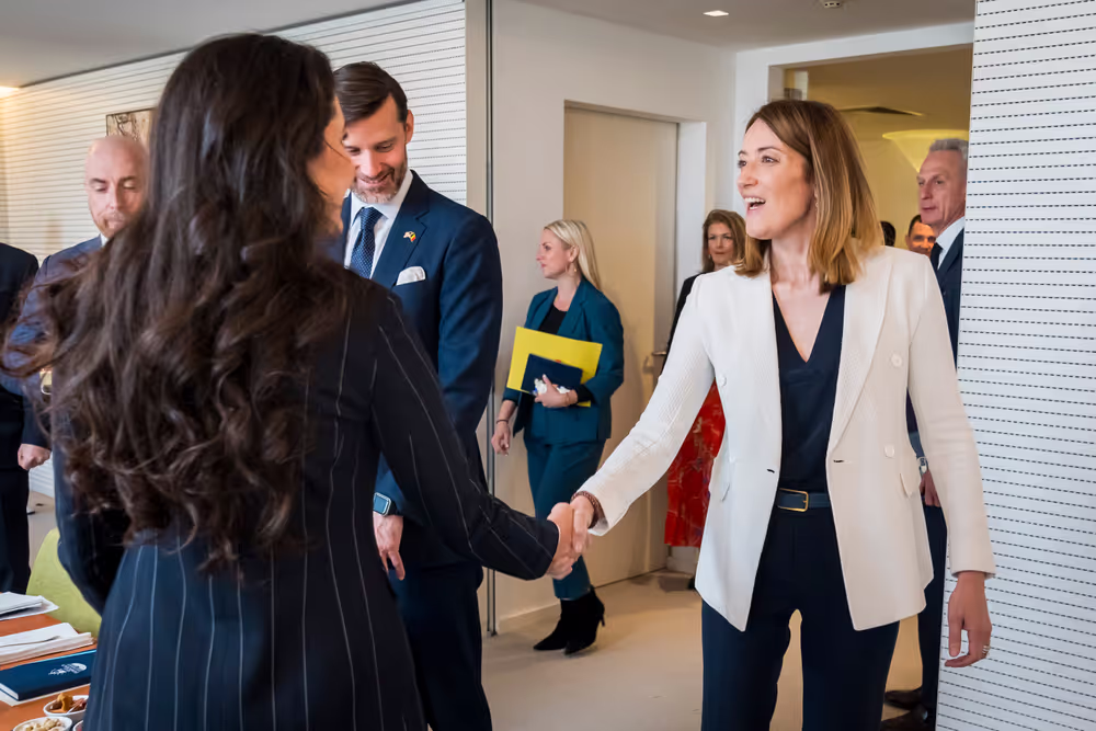 Roberta METSOLA, EP President receives a delegation from the US Congress
