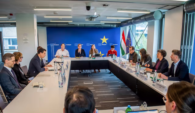 Photo 1 : LIBE delegation Rule of Law mission in Budapest, Hungary