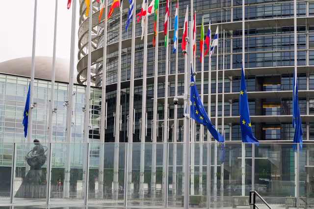 Fotografie 11: EU flag at half mast at the EP buidings in Brussels and Strasbourg for the death of Pope Francis.