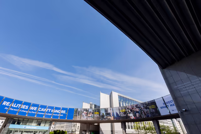 Outside view of the EP headquarters in Brussels