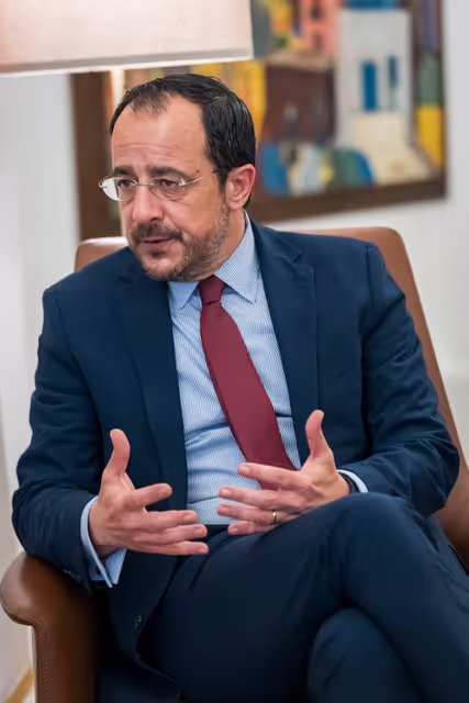 Fotografi 6: Official visit by Roberta METSOLA, EP President to Nicosia (Cyprus) - Meeting with Nikos CHRISTODOULIDES, President of Cyprus