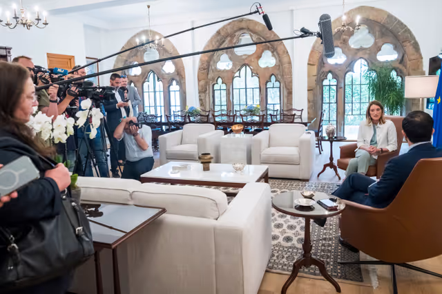 Fotografi 4: Official visit by Roberta METSOLA, EP President to Nicosia (Cyprus) - Meeting with Nikos CHRISTODOULIDES, President of Cyprus