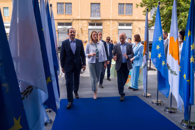 Photo 12: Official visit by Roberta METSOLA, EP President to Nicosia (Cyprus) - Participation in ‘Your Europe, Your Future: A dialogue with youth’ together with Nikos CHRISTODOULIDES, President of Cyprus