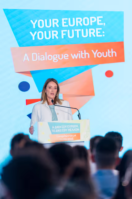 Photo 7: Official visit by Roberta METSOLA, EP President to Nicosia (Cyprus) - Participation in ‘Your Europe, Your Future: A dialogue with youth’ together with Nikos CHRISTODOULIDES, President of Cyprus