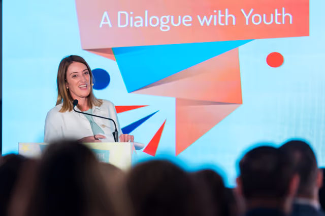 Photo 5: Official visit by Roberta METSOLA, EP President to Nicosia (Cyprus) - Participation in ‘Your Europe, Your Future: A dialogue with youth’ together with Nikos CHRISTODOULIDES, President of Cyprus