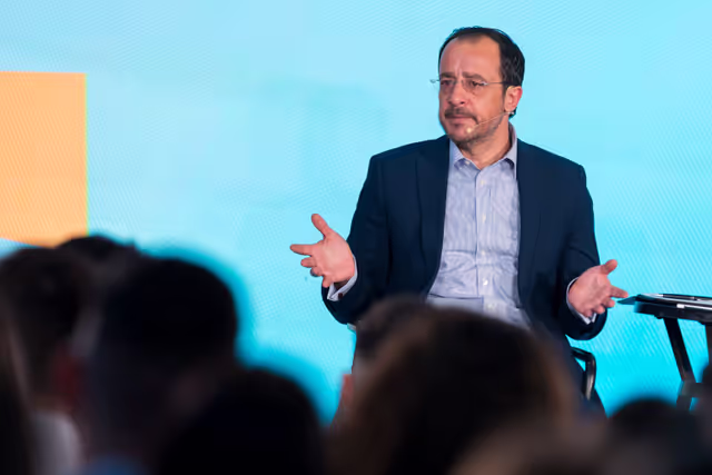 Photo 3: Official visit by Roberta METSOLA, EP President to Nicosia (Cyprus) - Participation in ‘Your Europe, Your Future: A dialogue with youth’ together with Nikos CHRISTODOULIDES, President of Cyprus