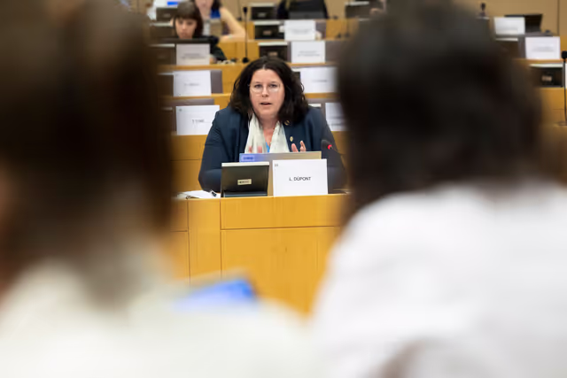 Photo 15: LIBE - Commission work programme for 2025 - exchange of views on the proposal to withdraw the Equal Treatment - Exchange of views with Hadja LAHBIB, Commissioner for Equality, Preparedness and Crisis Management