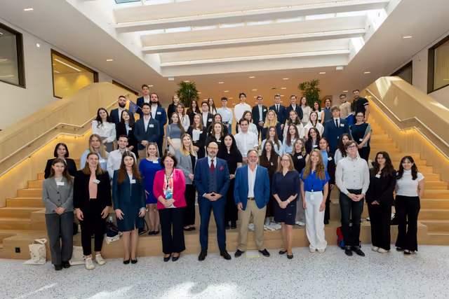 Photo 1: Christian MANGOLD meets with a group of Hungarian young multipliers