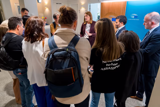 Roberta METSOLA, EP President meets with the associations victims Valencia floods