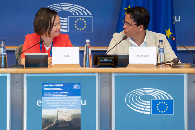 Снимка 16: DROI DEVE public hearing on “advancing International, Humanitarian Law and International Human Rights Law in Conflict Zones and Fragile Contexts to Protect then Most Vulnerable”