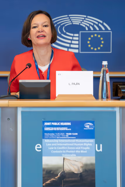 Снимка 14: DROI DEVE public hearing on “advancing International, Humanitarian Law and International Human Rights Law in Conflict Zones and Fragile Contexts to Protect then Most Vulnerable”