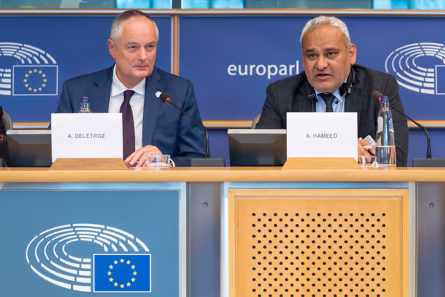 Снимка 1: DROI DEVE public hearing on “advancing International, Humanitarian Law and International Human Rights Law in Conflict Zones and Fragile Contexts to Protect then Most Vulnerable”