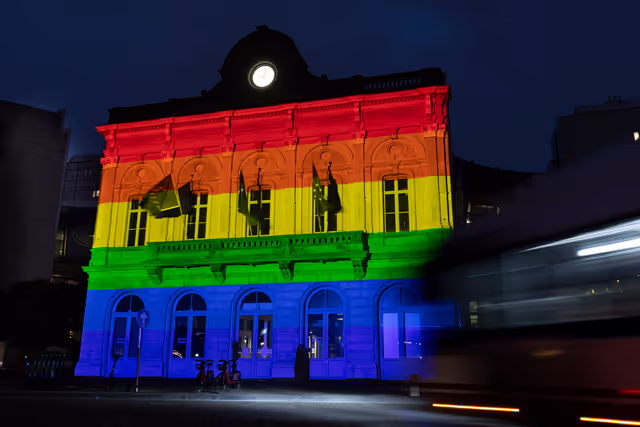 Fotó 7: International Day Against Homophobia, Biphobia, Intersexism and Transphobia (IDAHOBIT) - Rainbow flag illuminating the EP buildings