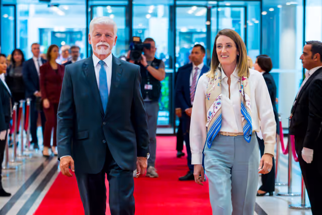 Roberta METSOLA, EP President meets with Petr PAVEL, Czech President