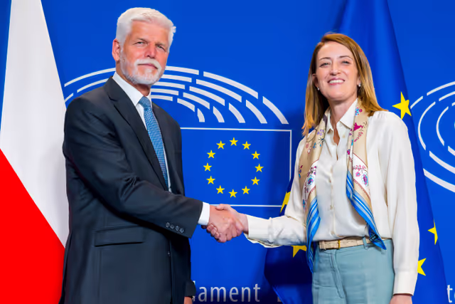 Roberta METSOLA, EP President meets with Petr PAVEL, Czech President