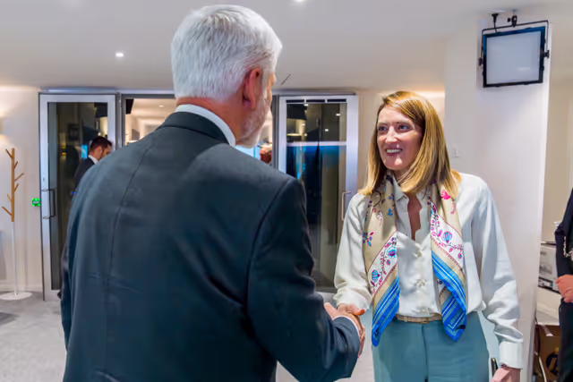 Roberta METSOLA, EP President meets with Petr PAVEL, Czech President