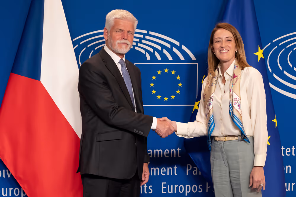 Roberta METSOLA, EP President meets with Petr PAVEL, Czech President