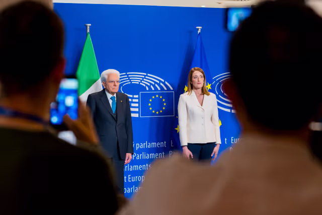 Foto 6: Roberta METSOLA, EP President meets with Sergio MATTARELLA, Italian President.