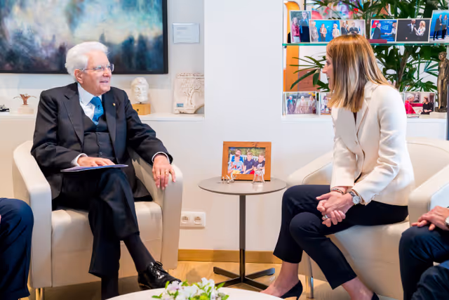 Foto 1: Roberta METSOLA, EP President meets with Sergio MATTARELLA, Italian President.