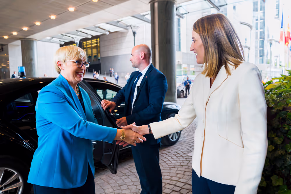 Roberta METSOLA, EP President meets with Nataša PIRC MUSAR, President of Slovenia