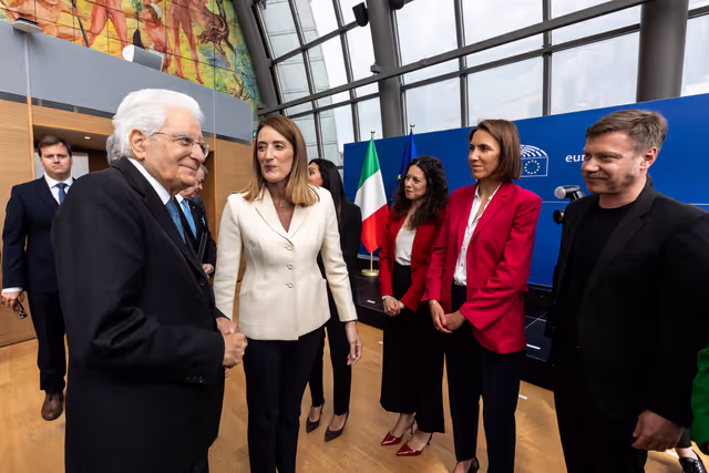 Fotografie 15: Sergio MATTARELLA, Italian President visit to the EP