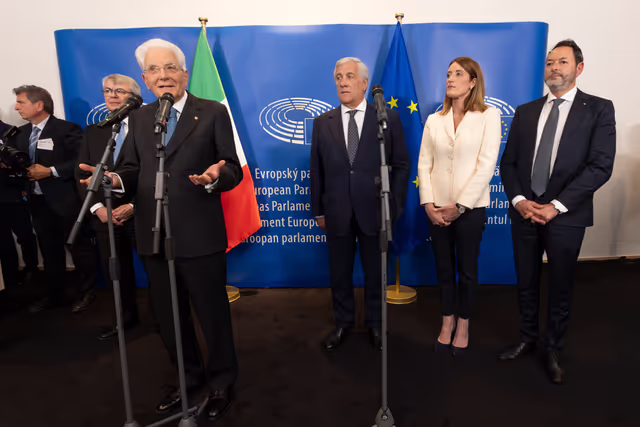 Fotografie 2: Sergio MATTARELLA, Italian President visit to the EP