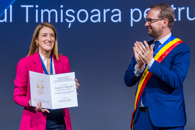 Foto 7: Roberta METSOLA, EP President Official visit to Timisoara (Romania) - Timișoara Award for European Values ceremony