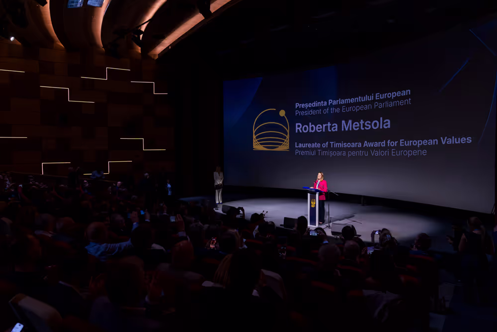Roberta METSOLA, EP President Official visit to Timisoara (Romania) - Timișoara Award for European Values ceremony