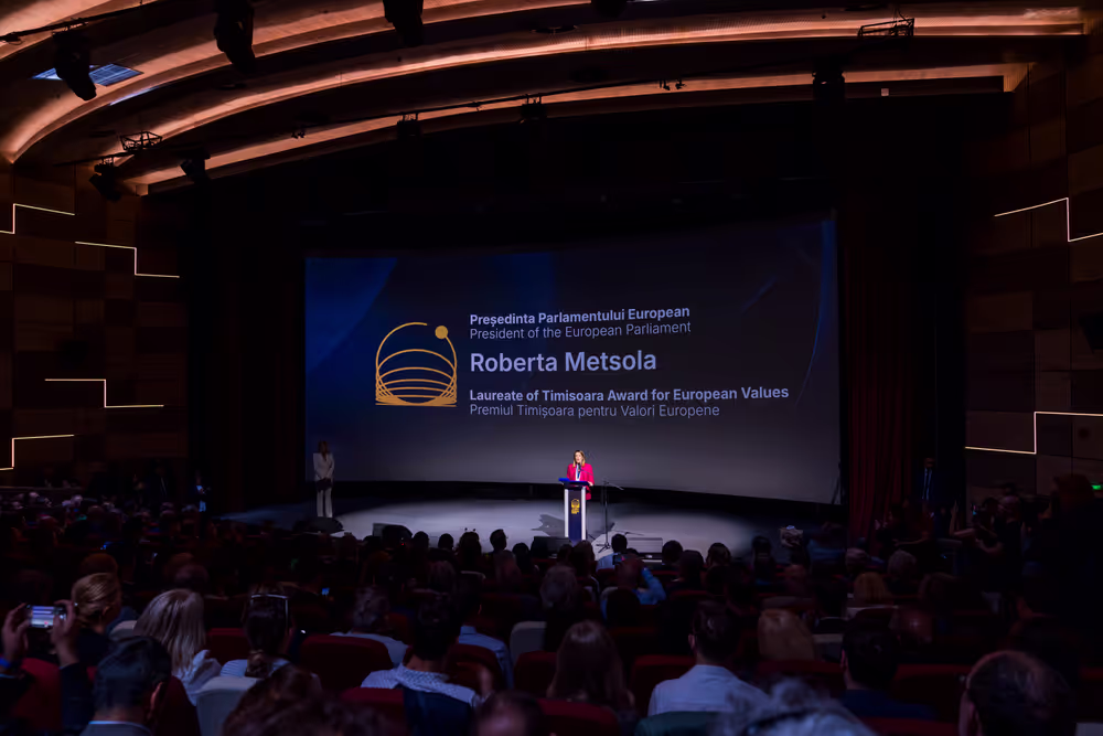 Roberta METSOLA, EP President Official visit to Timisoara (Romania) - Timișoara Award for European Values ceremony