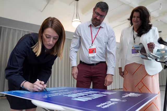 Fotagrafa 1: Roberta METSOLA, EP President adresses at the Spring 2025 NATO Parliamentary Assembly