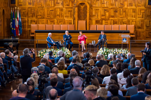 Foto 11: Official visit by Roberta METSOLA, EP President to Italy - Q&A Session with Students Europe: Open questions for a Common future, at the Università Cattolica of Milan