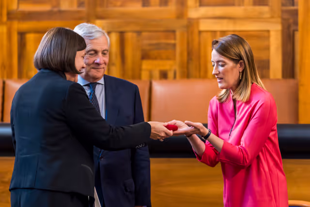 Foto 2: Official visit by Roberta METSOLA, EP President to Italy - Q&A Session with Students Europe: Open questions for a Common future, at the Università Cattolica of Milan