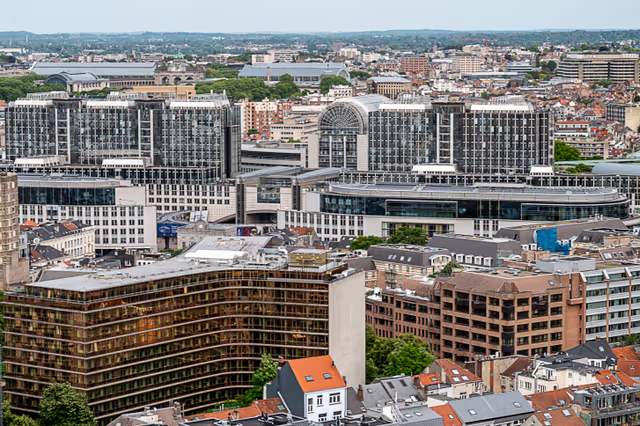 Fotografie 4: Aerial View of the EP buildings in Brussels from Bastion tower