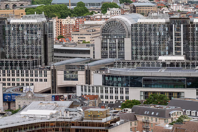 Fotografie 5: Aerial View of the EP buildings in Brussels from Bastion tower