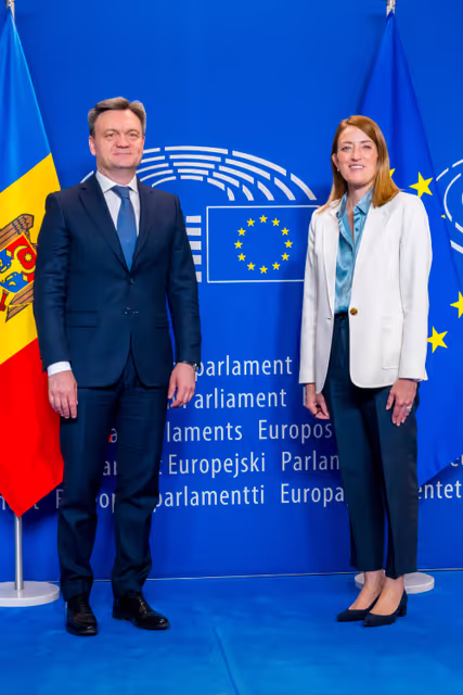 Roberta METSOLA, EP President meets with Dorin RECEAN, Prime Minister of the Republic of Moldova