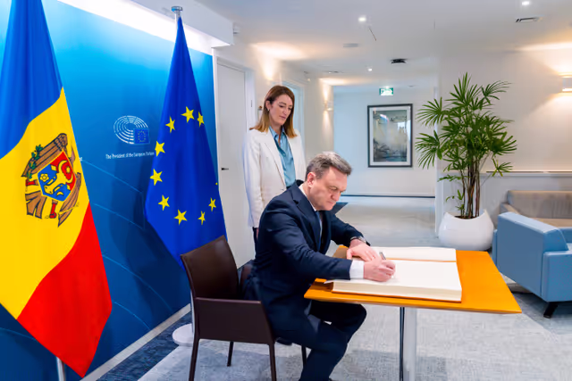 Roberta METSOLA, EP President meets with Dorin RECEAN, Prime Minister of the Republic of Moldova